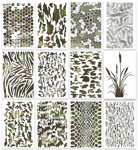Camo Stencils for Spray Paint 12inch Large Camo Stencil Camouflage Stencils - style: Camo