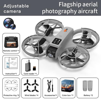 Drone with Camera for Adult Beginners, RC Drones with Screen on Controller, Brushless Motor, One Key Take Off/Landing, Optical Flow Positioning, Gesture Photo Video RC Quadcopter with Body Light 2 Batteries CZ26 FPV Drones Gifts for Adults Beginner-Friend