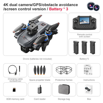 GPS Drone with 4K Camera for Adults, Brushless Motor, Beginner Drone Gifts
