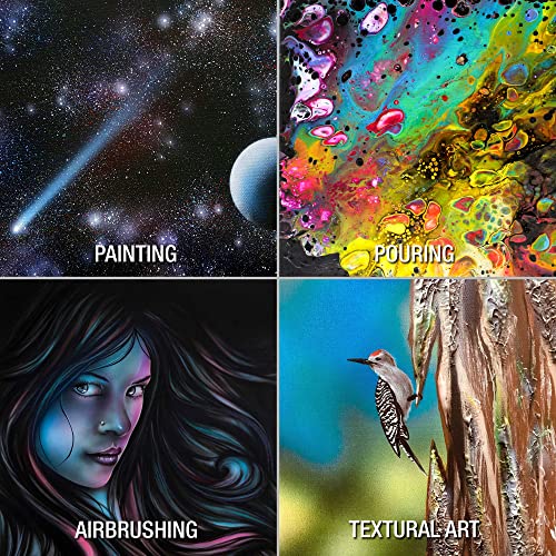 U.S. Art Supply 16"x20" Black Stretched Canvas for Painting, 3/4", 4-Pack - size: 16" x 20"