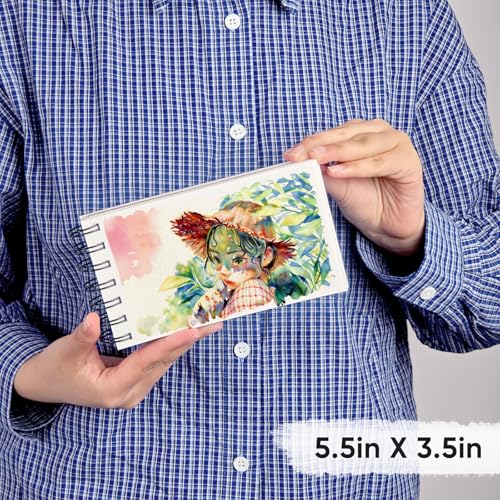 KOVIEDE 100% Cotton Watercolor Paper Pad 3.5"x5.5" (3 Pack, 30 Sheets Each) - color: Cat-3 Pack, size: 3.5"x5.5"