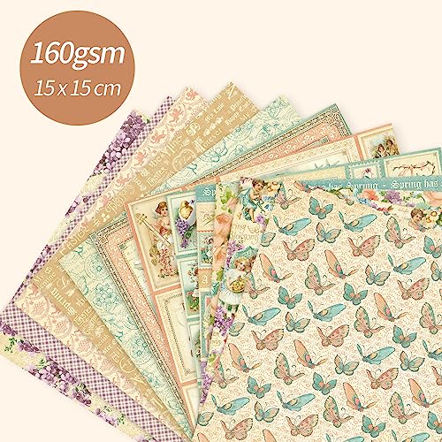 6x6" Cardstock Single Sided Scrapbooking,Craft Decorative Scrap Book Paper - color: 24sheets-angel