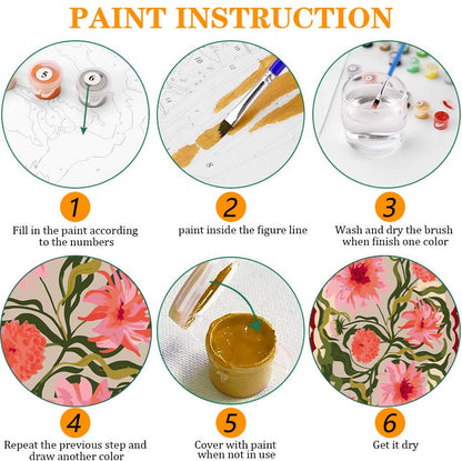 Axquilon 3 Packs Framed Paint by Numbers Kit for Adults 8x10in - color: 3 Pack Flowers with Easel