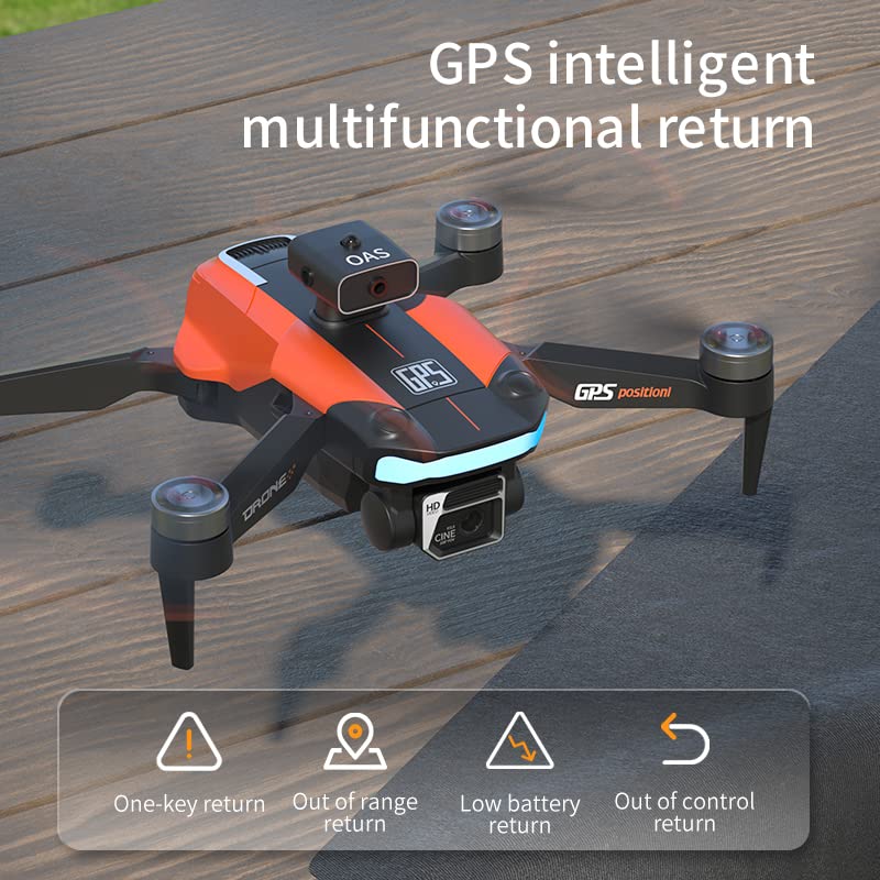 GoolRC GPS Drone with 8K Dual Camera for Adults, 60 Mins Flight with 3 Batteries, Foldable Brushless Motor FPV RC Quadcopter with Carrying Case, Obstacle Avoidance, Auto Return, Optical Flow, Headless Mode, Waypoint Fly