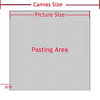 5Pcs/Lot 30x40CM Diamond Painting Canvas with Glue, Round/Square Blank Grid Canvas Empty for Customized Projects - color: Round Canvas, size: 30x40CM-5PCS