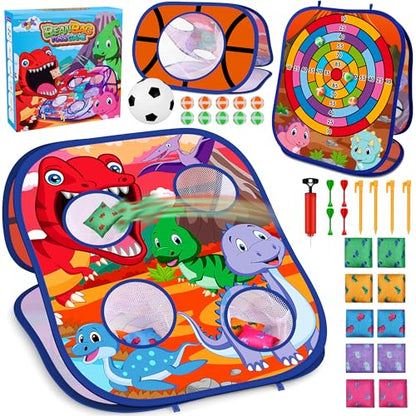 Animal Bean Bag Toss Game Toy Outdoor Toss Game - color: Dinosaur