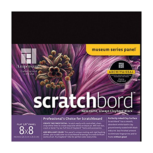 Ampersand Museum Series Scratchbord, 1/8 Inch Depth, 8X8 Inch (CBB088) - size: 8X8