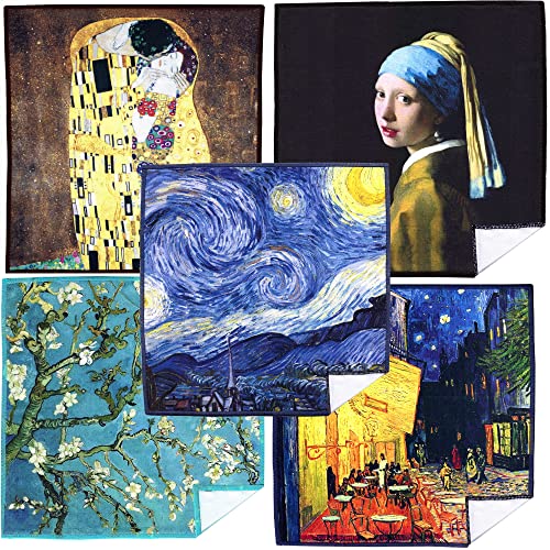Extra Large [50 Pack] World Best Classic Art Collection - Ultra Premium Quality Microfiber Cleaning Cloths (Best for Camera Lens, Glasses, Screens, and All Lens.) - color: Classic Art Collection, size: 50 Count(Pack of 10)