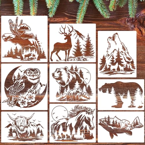 Wood Burning Stencils for Painting 12" Wildlife Stencil - style: Animal