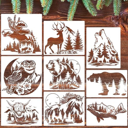 Wood Burning Stencils for Painting 12" Wildlife Stencil - style: Animal