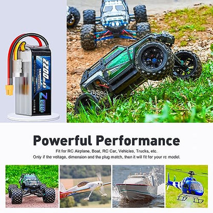 Zeee 6S Lipo Battery 2200mAh 22.2V 120C with XT60 Connector (2 Pack)