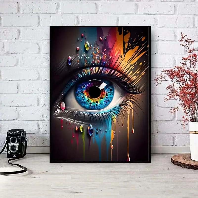 Eye Diamond Painting Kits For Adults,5D Diamond Art Round Diamond Dots Kits - color: Eye