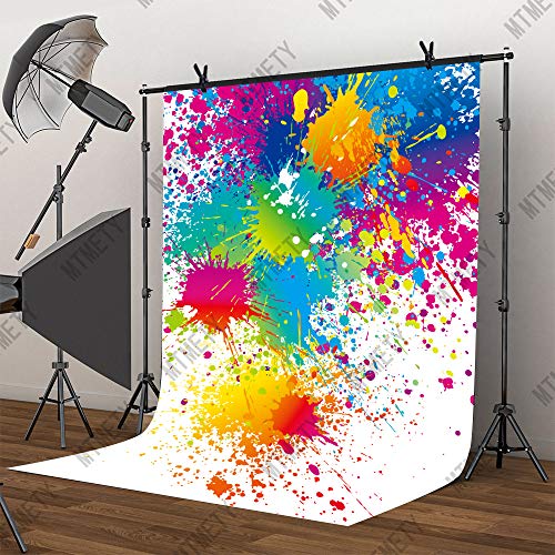 Colorful Splatter Pigment Paint Background 6x9ft Abstract Background Video Studio BJHXME207 - size: 6x9Ft