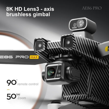 AE86ProMax Drones with camera for Adults 4k,3 Batteries Carbon - color: Carbon Fiber