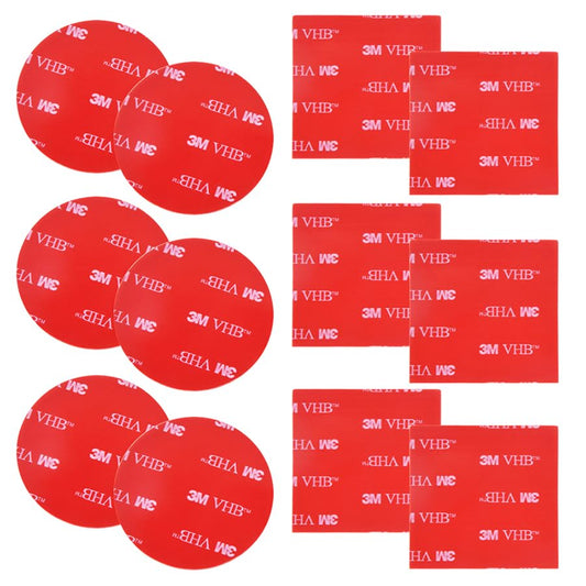 YuCool 12Pcs Dash Cam Adhesive Pads Double Sided Tape Heavy Duty Mount Tape