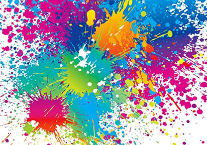 10x7Ft Colorful Splatter Background Abstract Background Paint Splash Backdrop Video Studio Photograph Photo Booth Props Backdrop ME595 - size: 10x7Ft
