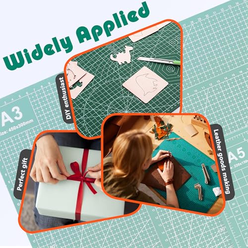 2 Packs A3 Cutting Mats, 12" x 18" Rotary Cutting Mat - size: A3 (2 PCS): 12 inches x 18 inches