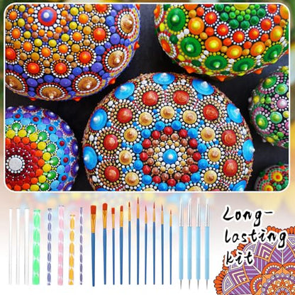 Weysat 44 Pcs Mandala Rock Painting Tools Mandala Dotting Kit DIY Crafts