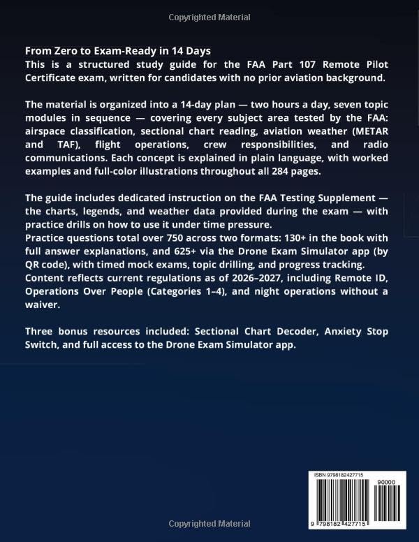 REMOTE PILOT FAA Part 107 Study Guide for the Non-Pilot: Read, Drill, Ace - Your 14-Day Path from Zero Aviation Background to Knowledge Test Day
