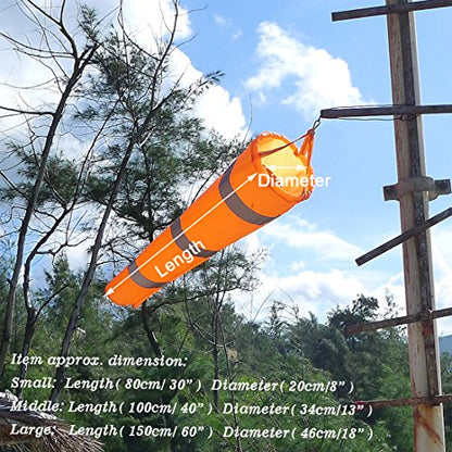 Airport Windsock Outdoor Hanging Heavy Duty(30") - size: 30"