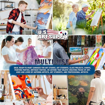 U.S. Art Supply Stretched Canvas for Painting 24" x 36" 2-3/8" Extra Deep - size: 24" x 36"