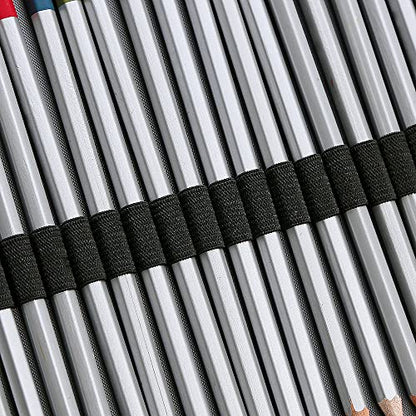 200 Slots Pencil Case 4-Layer Zipped Holder w/Handle - color: Black, size: 200