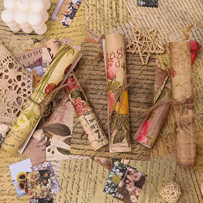 GNILLKO 300 PCS Vintage Scrapbook Supplies Kit - size: Large