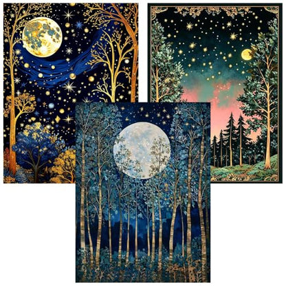 Ekuxom 3 Pack Diamond Art Kits for Adults-Forest Diamond Painting - color: 3 Pack-Forest