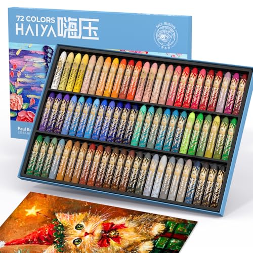 Paul Rubens Oil Pastels, 72 Vibrant Colors Soft Oil Pastels - style: 72 Basic Colors