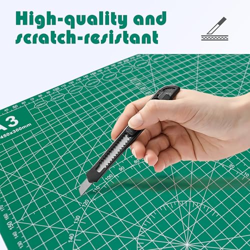 2 Packs A3 Cutting Mats, 12" x 18" Rotary Cutting Mat - size: A3 (2 PCS): 12 inches x 18 inches