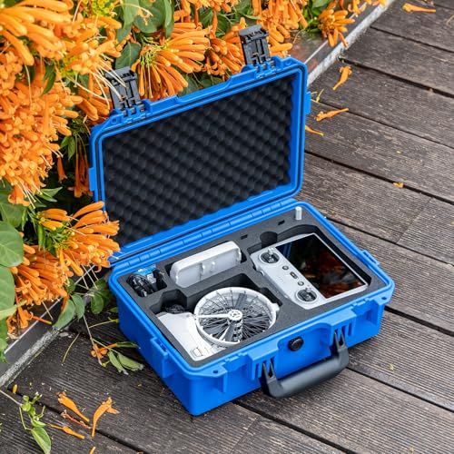 Lykus Titan FP110 Waterproof Hard Case for DJI Flip and DJI RC 2/RC-N3 - color: Blue
