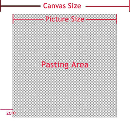 5Pcs/Lot 40x60CM Diamond Painting Canvas with Glue, Round/Square Blank Grid Canvas Empty for Customized Projects - color: Square Canvas, size: 40x60CM-5PCS