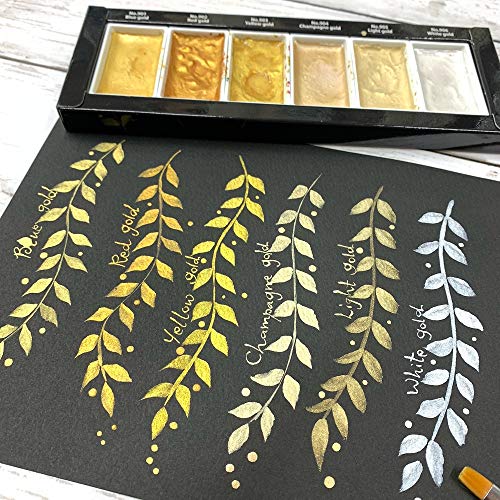Kuretake Gansai Tambi STARRY, PEARL, GEM COLORS, 3 pack set, Made in Japan - style: 3 pack set