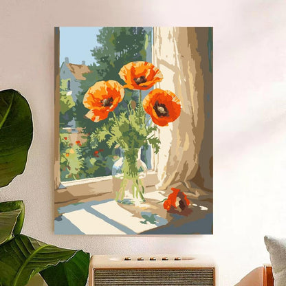 ZRIZQ Paint by Numbers Kit for Adults Beginner,Flowers,16x20 - color: 16"X20"Rolled Canvas-Flowers 4