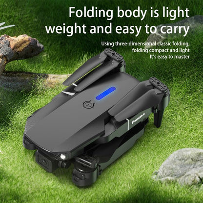 E88 Nova 2.4Inch Screen Remote Control Drone with 5G HD Real-Time Transmission, Foldable Quadcopter with 360° Roll, Barometric Altitude Hold, Dual Camera Switching, Trajectory Flight, Long Battery Life, Ideal for Beginners and Adults