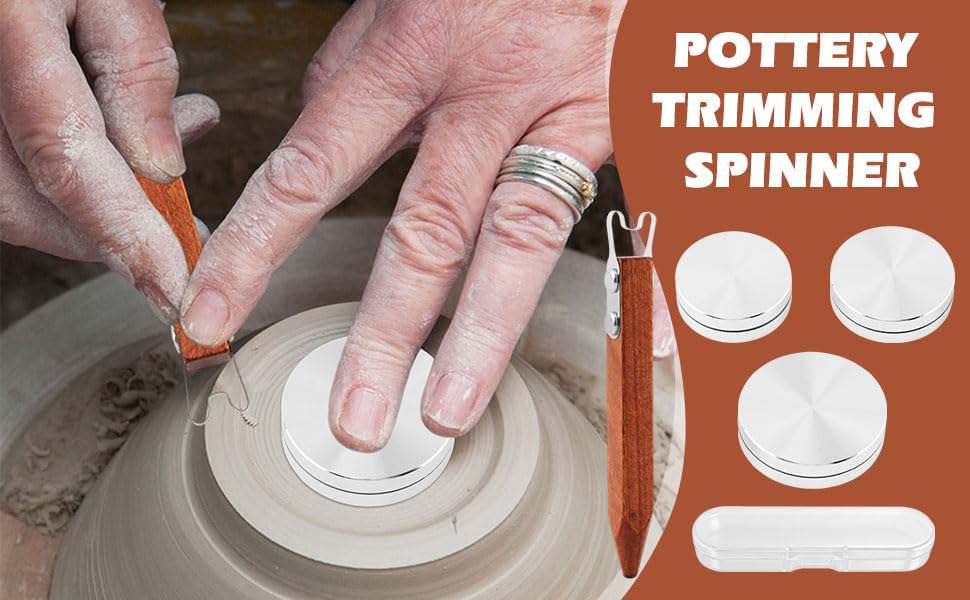 6 mm Clay Wheel Throwing Scraper, Pottery Carving and Trimming Tool for Ceramic Clay Sculpting, Wheel Throwing and Detail Work