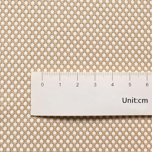 Taupe Mesh Fabric by The Yard, 60" Wide Polyester Netting for DIY, 1 Yard - color: Taupe, size: 1 yard pre cut