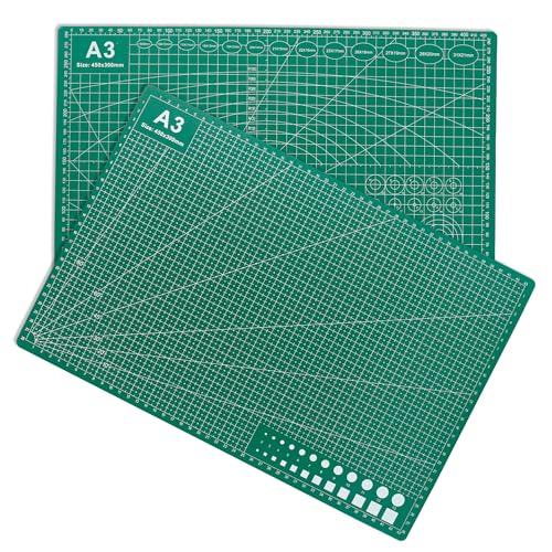2 Packs A3 Cutting Mats, 12" x 18" Rotary Cutting Mat - size: A3 (2 PCS): 12 inches x 18 inches