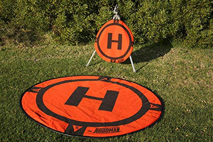 Hoodman 5 Foot Weighted UAV Drone Landing Pad fits Inspire 3, Inspire 2, Inspire 1, No Stakes Required, collapses to 1/3 of deployed size - size: 5 Foot Pad