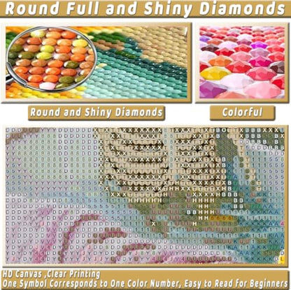 Skull Diamond Art Kits for Adults Funny Diamond Painting Kit for Beginner - color: DP04360