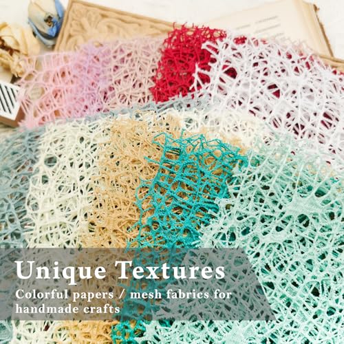 Colorful Textured Fabric Art(arborescent mesh, Close to A5) - color: arborescent mesh
