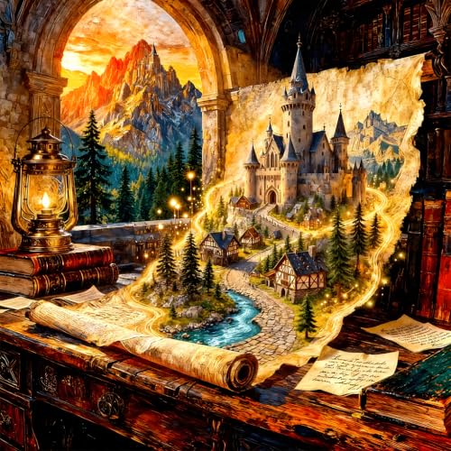 Magic Castle Diamond Art Kits for Adult Diamond Painting Kit for Beginner - color: DP04876