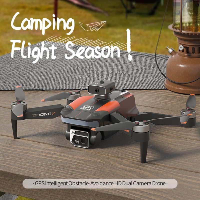 GoolRC GPS Drone with 8K Dual Camera for Adults, 60 Mins Flight with 3 Batteries, Foldable Brushless Motor FPV RC Quadcopter with Carrying Case, Obstacle Avoidance, Auto Return, Optical Flow, Headless Mode, Waypoint Fly