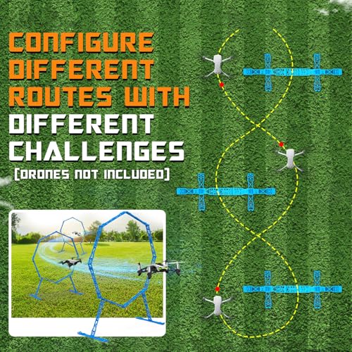 3 Pack Drone Obstacle Course, FPV Racing Drone Loop Gate - color: Blue *3 Pack
