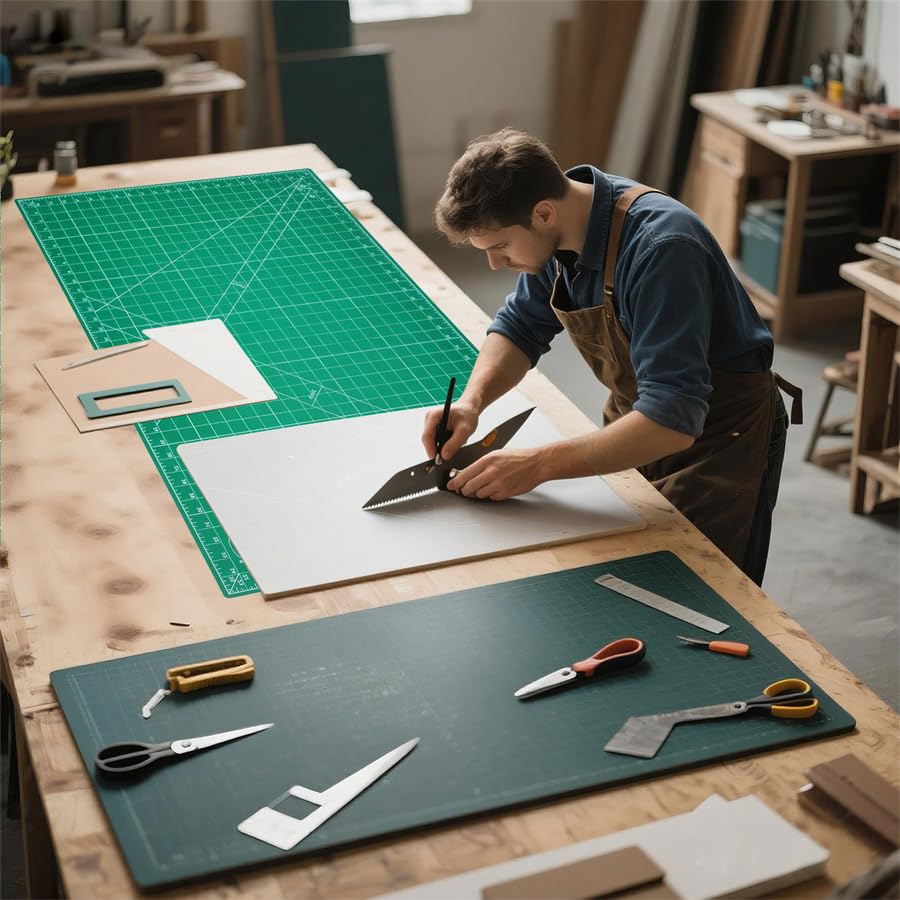 Self Healing Cutting Mat Cutting Plate Cutting Scale Plate Painting Engraving Plate Cutting Table Mat Manual Mat PVC Plate (A1) - size: 48"L x 0.3"W