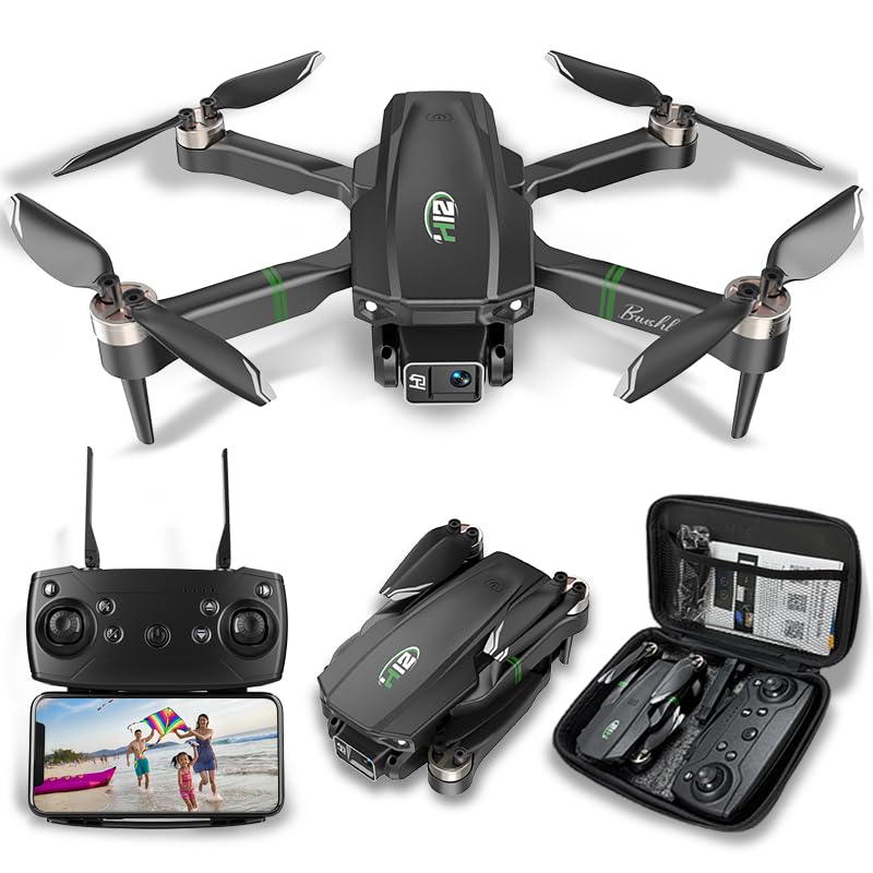 Drones with Camera for Adults 4K 1080P, Mini Drone with Camera, Altitude Hold, One Key Take Off/Landing, Headless Mode, 3D Flip, 3 Speed Mode, Foldable Remote Control Drone with 2 Batteries for Beginners