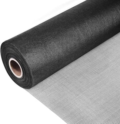 Window Screen Mesh 48" x 100', Window Screen Replacement Screens for Windows, Fiberglass Window Screens for House Windows, Door, Patio, Porch(Black) - size: 48 in x 100 ft