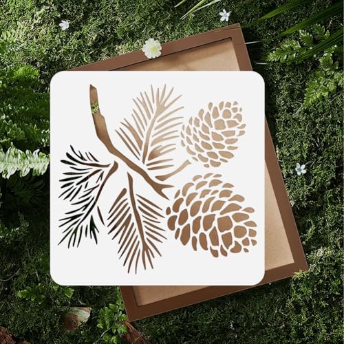 Pine Cone Stencil, Reusable Painting Template, DIY Home Decor - style: Pine Cone