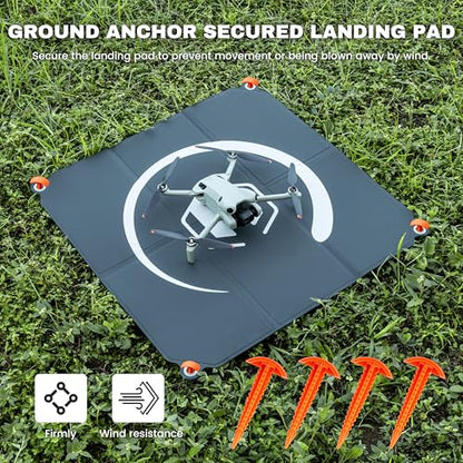 STARTRC PHOTO Drone Landing Pad Foldable, Gray-Blue, 22in/55cm - size: 22inch/55cm
