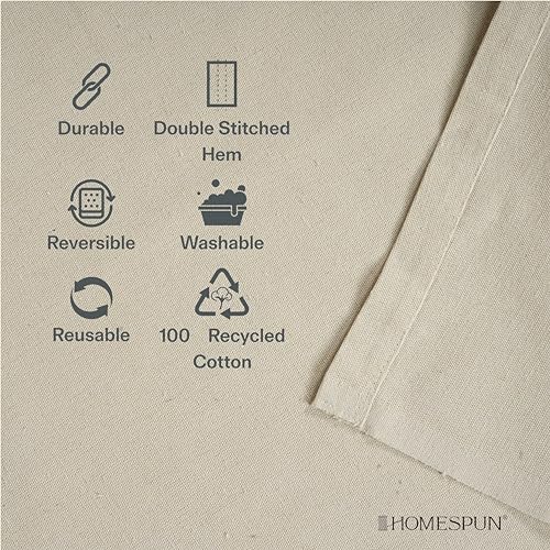 HOMESPUN Absorbent Machine-Washable Cotton Canvas Drop Cloth 6 x 9 ft - size: 6 ft x 9 ft